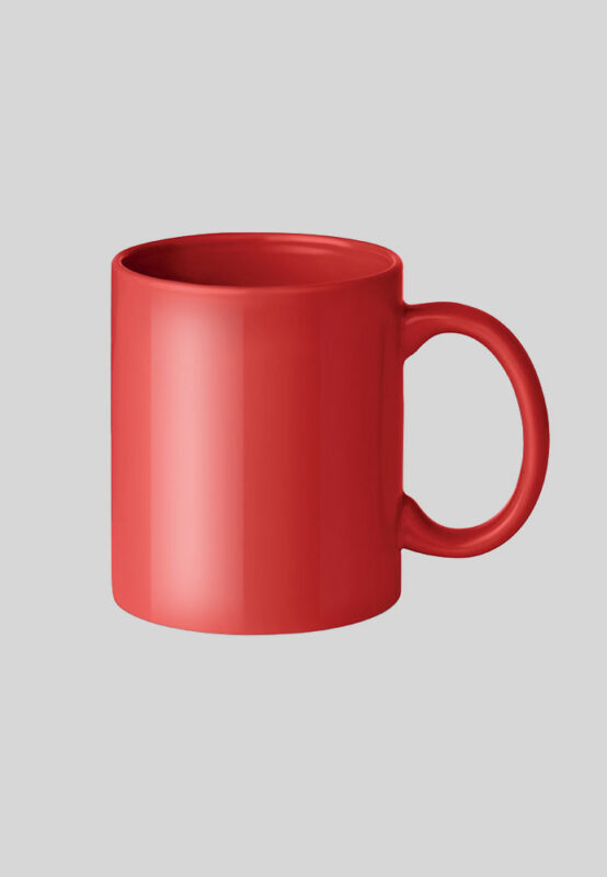 Ceramic mug in various colours with logo print for start-ups