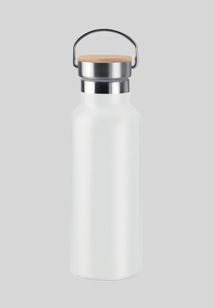 Merchandise Trinkflasche im Milchflaschen Look in der Farbe weiß