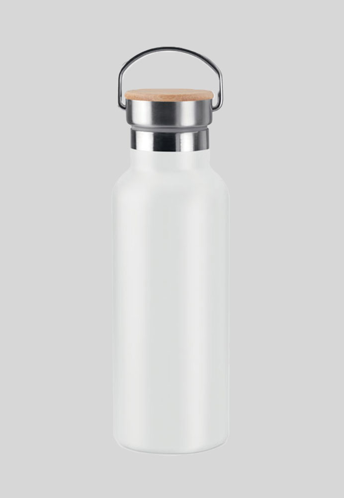 Merchandise drinking bottle in milk bottle look in the colour white