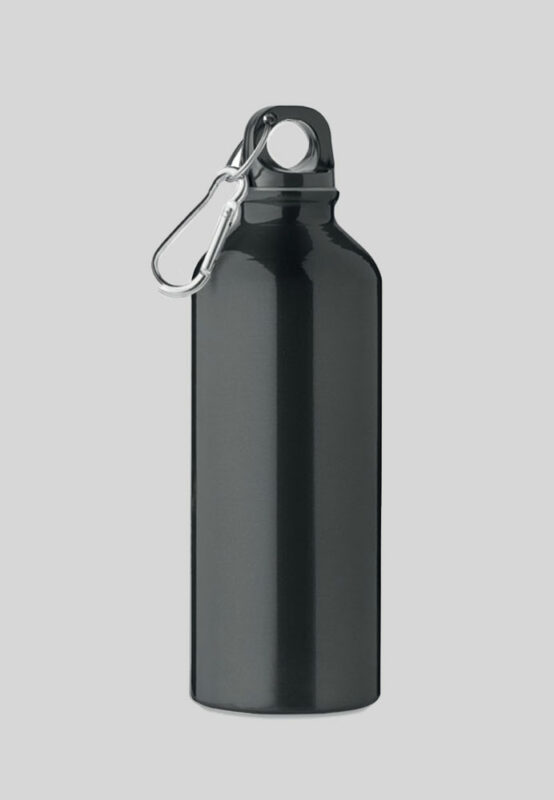Trinkflasche mit Logo im coolen Design in Farbe schwarz