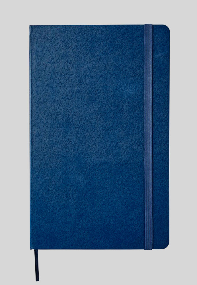 Moleskine notebook in blue