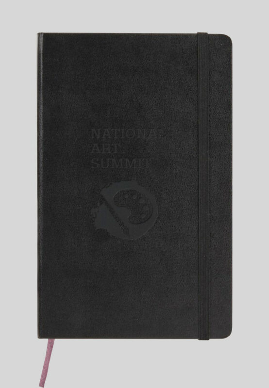 Moleskine notebook in black with embossing