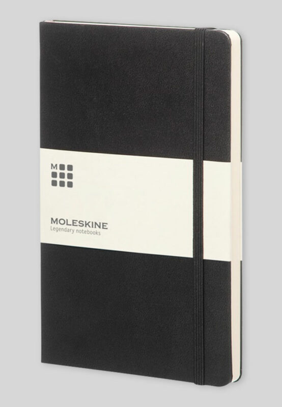 Moleskine notebook in black