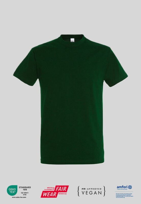 T-Shirt mit Firmenlogo und PETA Zertifikat in bottle green