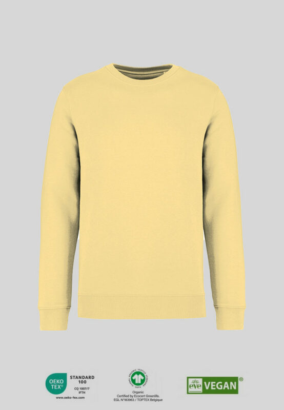 GOTS zertifiziertes Sweatshirt für Startups und Firmen in verschiedenen Farben.