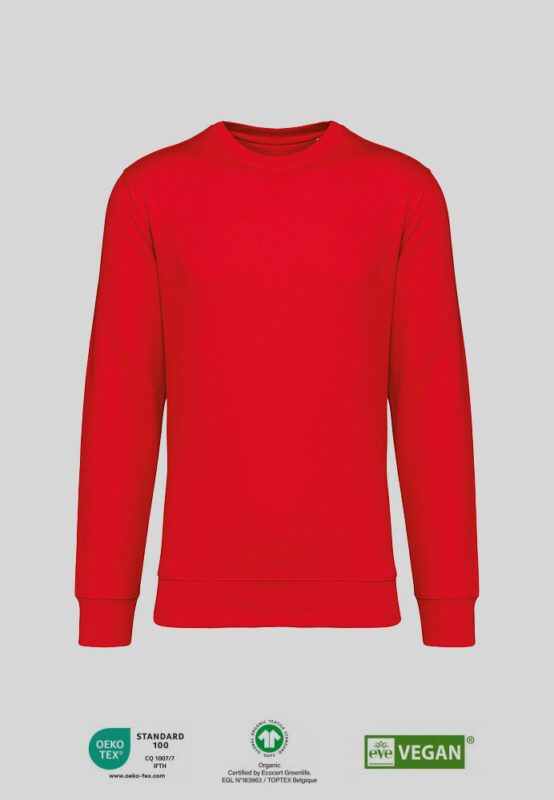 GOTS-certified sweatshirt for start-ups and companies in various colours.