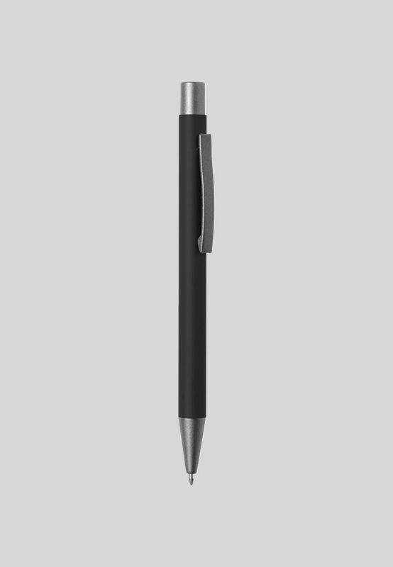 Kugelschreiber von MIJO-BRAND.DE mit Sofftouchoberfläche in schwarz