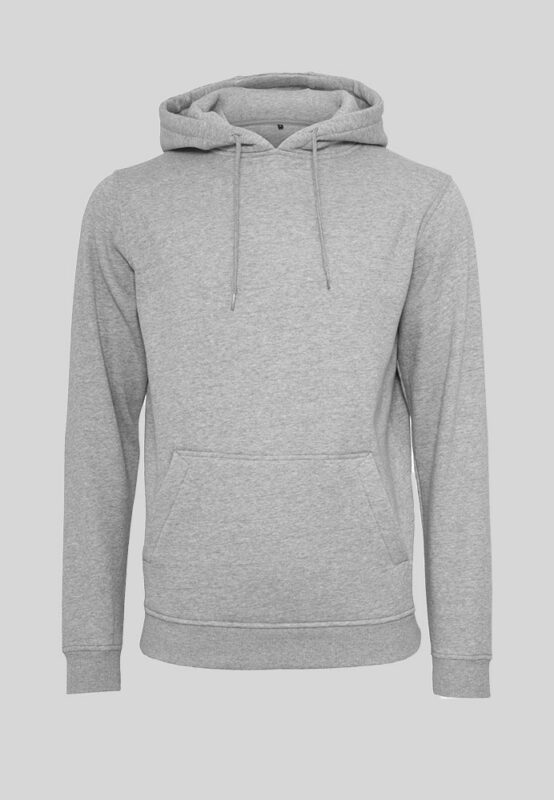 MIJO unisex hoodie for companies with logo in heather grey