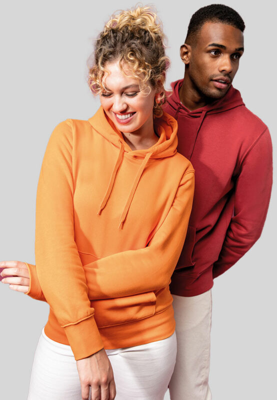Eco-friendly hooded sweatshirt for men and women